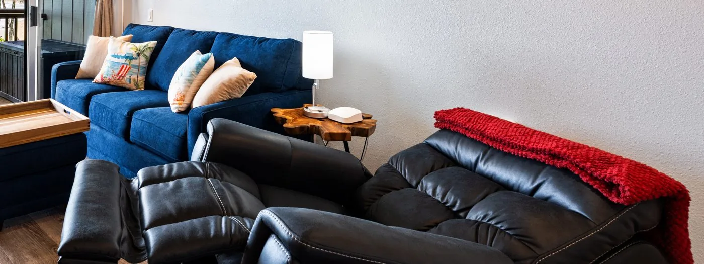 Power-lift recliner fully reclined