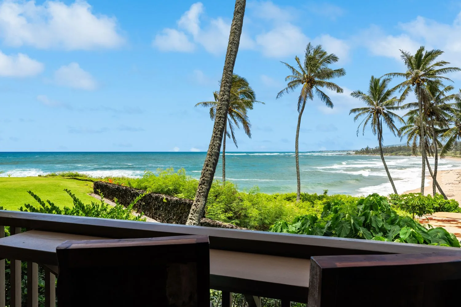 Oceanfront view from the lanai